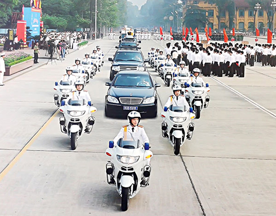 cảnh sát mô tô hộ tống cảnh sát mô tô hộ tống