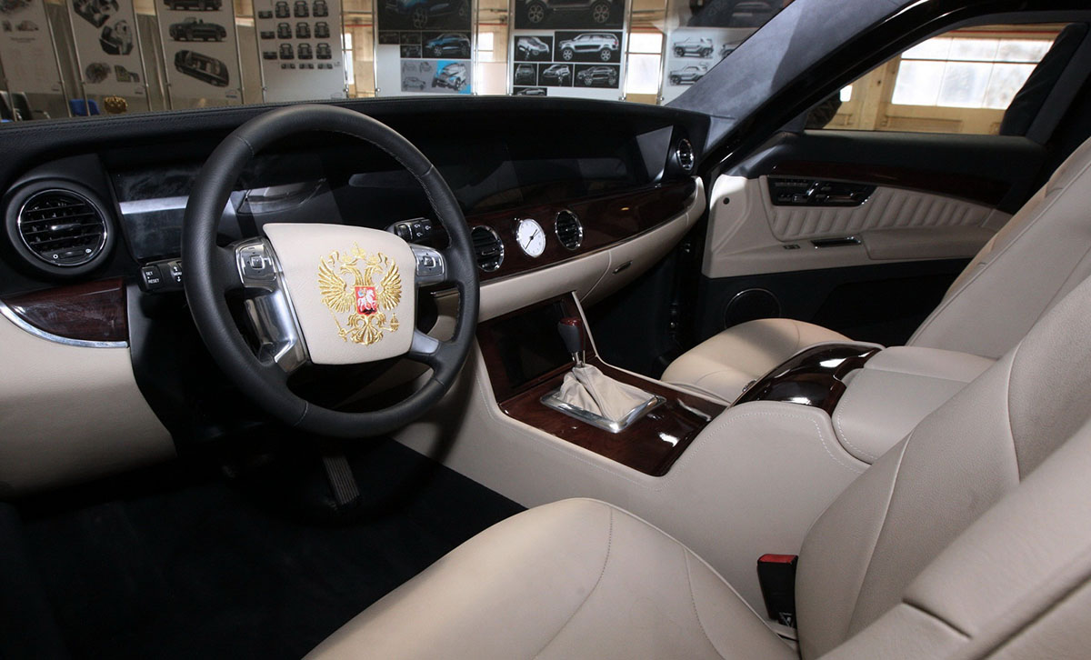 xe limo mới của tổng thống Nga nội thất xe limo mới của tổng thống Nga