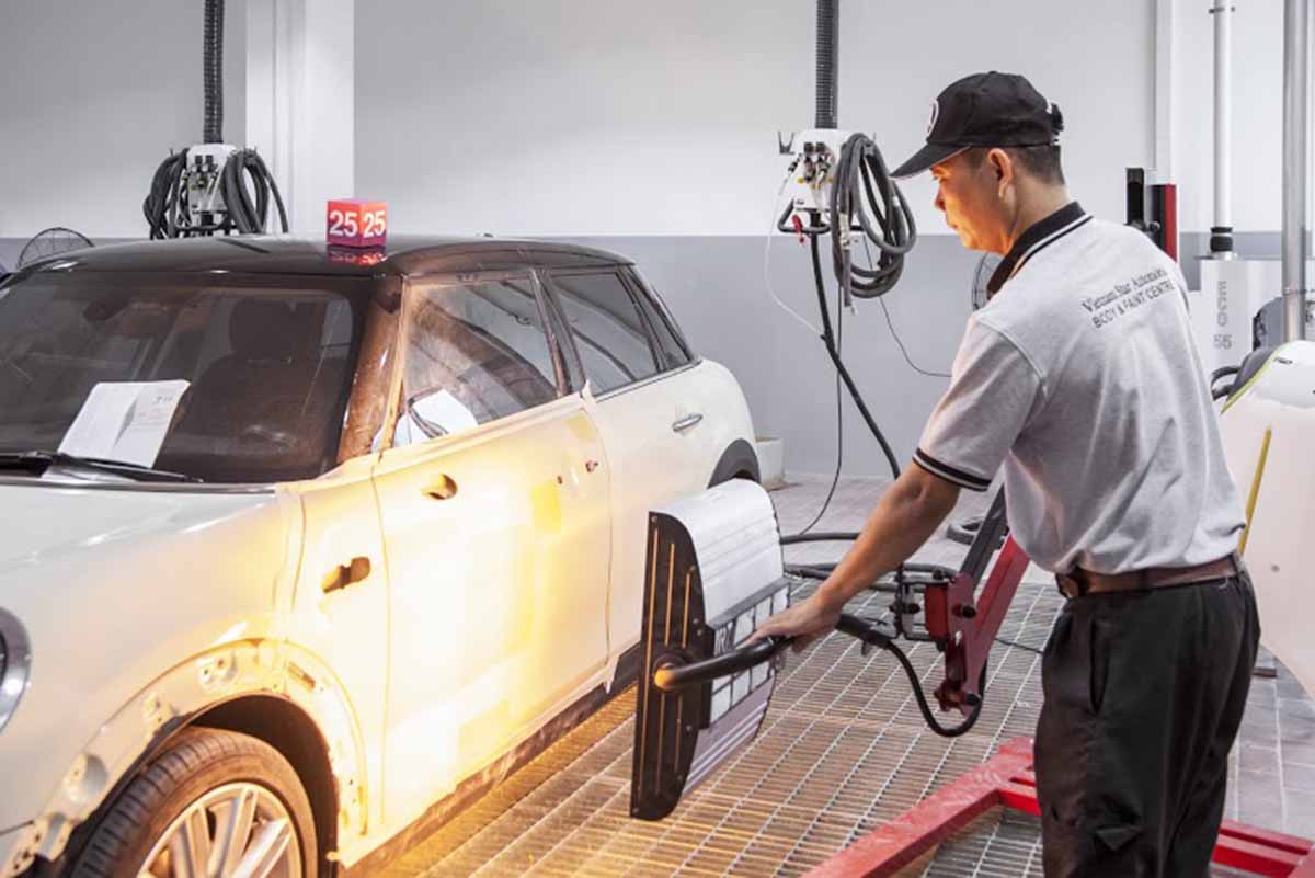 Công đoạn sấy sau khi sơn